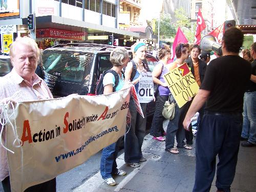 Picket in front of D...