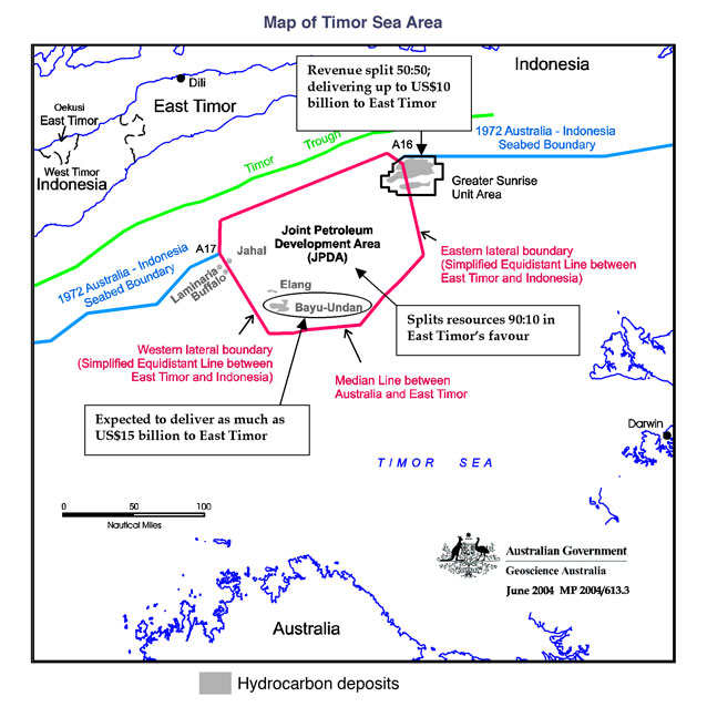 Map of the Timor Sea Area